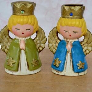 Vintage Ardco Angel Candle Holder Pair